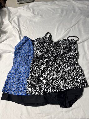 Christina Tankini Set Size 12 4PC Bundle 2 Tops Skirt & Bikini Bottoms Beach